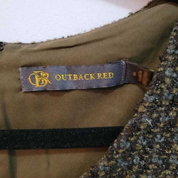 Outback Red Vintage Tweed Jumper Dress Size 8 - Picture 4 of 4